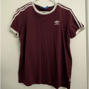 Adidas 3 striped shirt